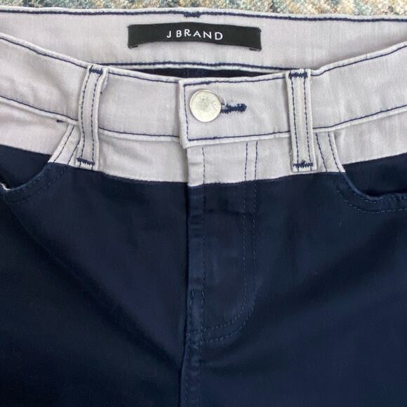 J BRAND Super Skinny Slick Color Block Jeans, Size 26 - Picture 9 of 13